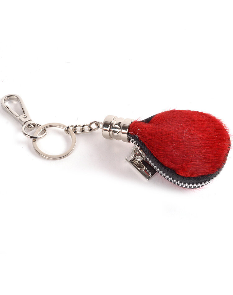 Schlüsselanhänger | Etui | Tropfen | Fell | Uni