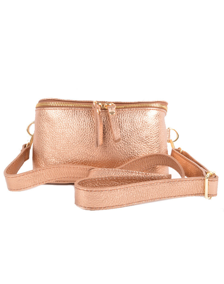 Leder-Gürteltasche - Metallic | 5527731
