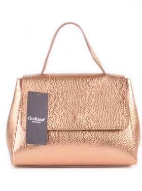 Leather handbag metallic | 5525290
