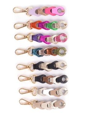 Sleutelhanger | Gevlochten | Leer