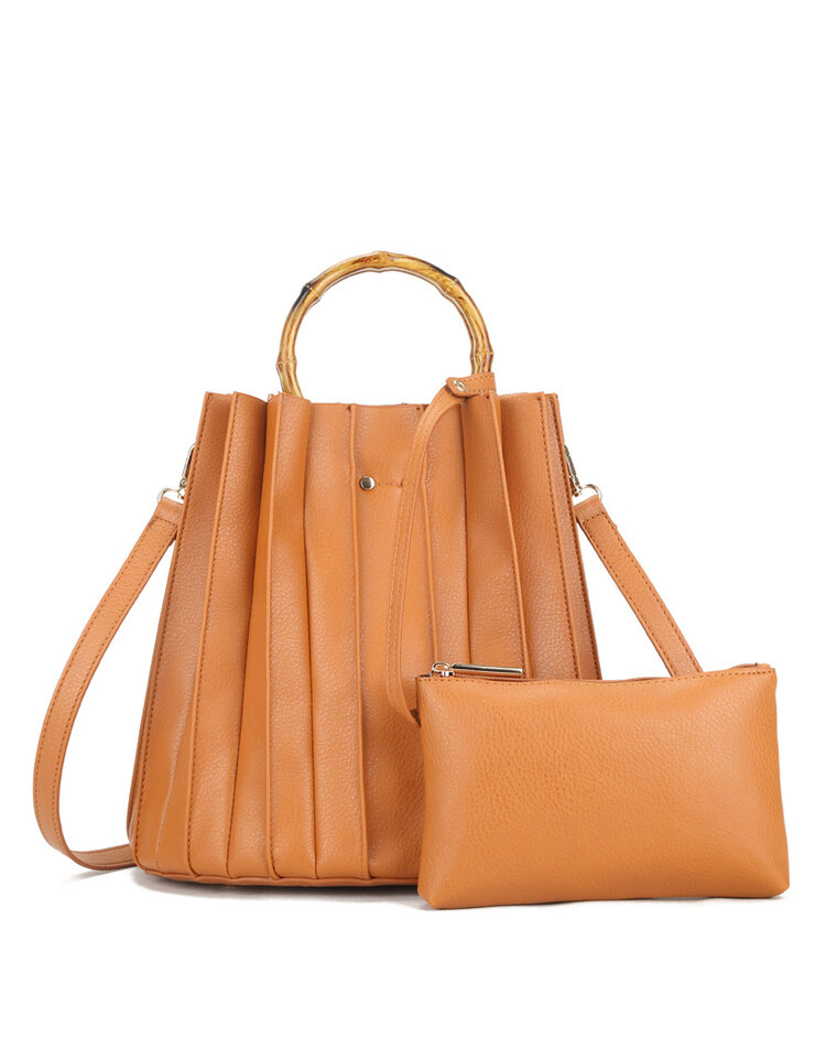 Kunstleder-Handtasche | Etui - Bambus | 50072
