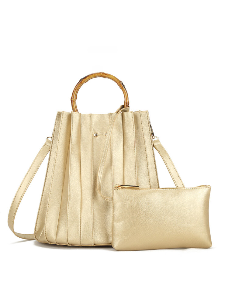 Kunstleder-Handtasche | Etui - Bambus | 50072