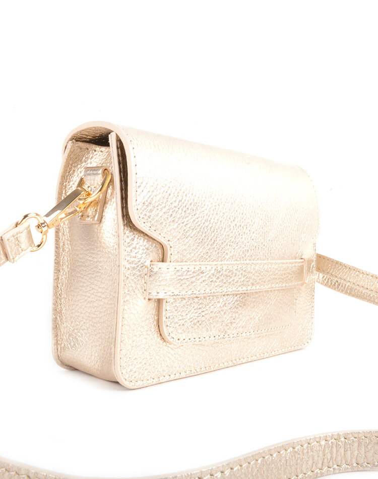 Leather metallic shoulderbag| 5528371