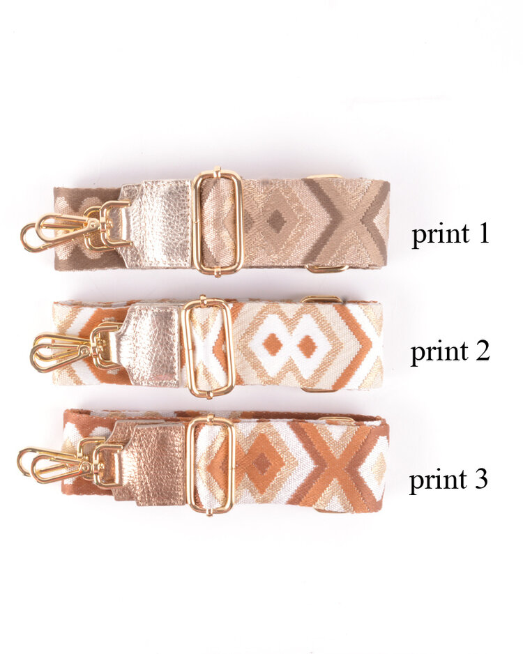 Schouderband | Tapijt metallic