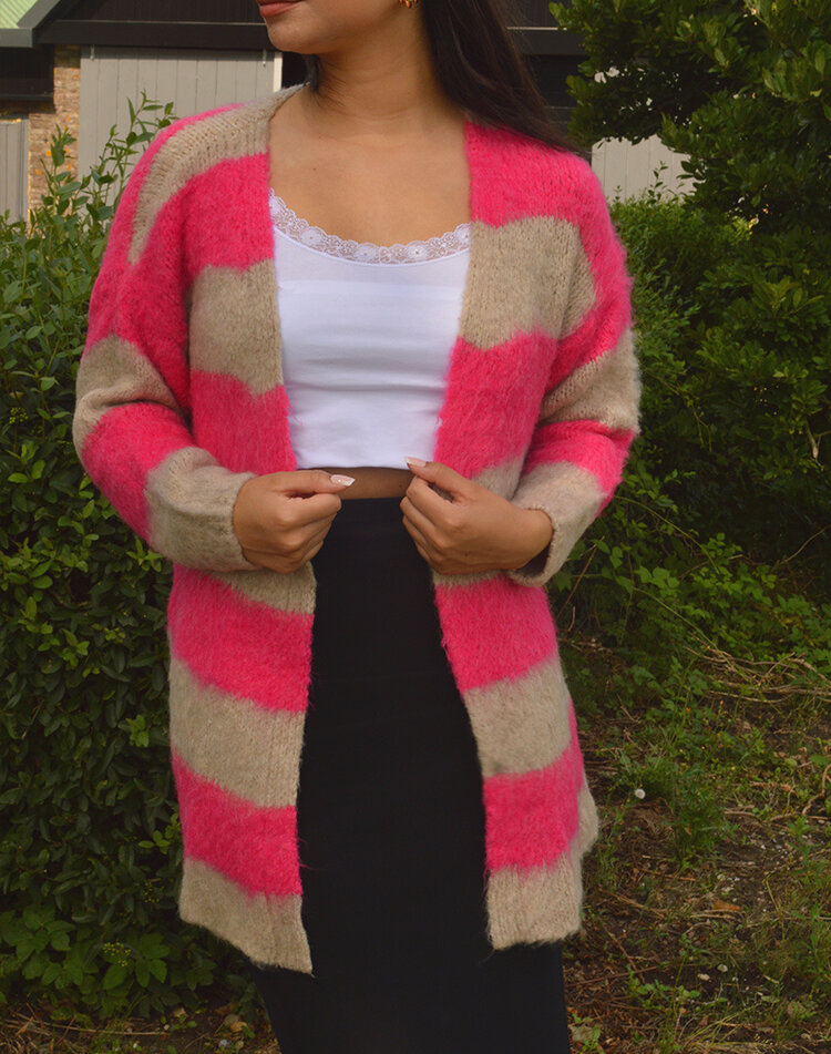 Gebreid Vest Streep | 62259