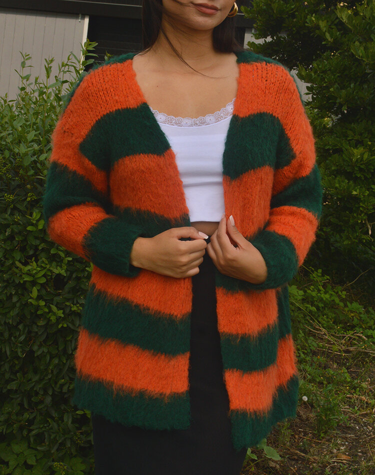 Knitted Stripes Cardigan | 62259