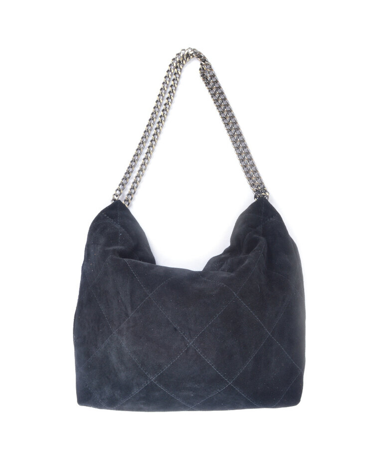 Leder-Schultertasche Wildleder | 552919
