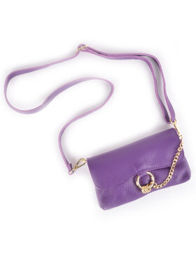 Leather shoulderbag with ring and chain | 552832