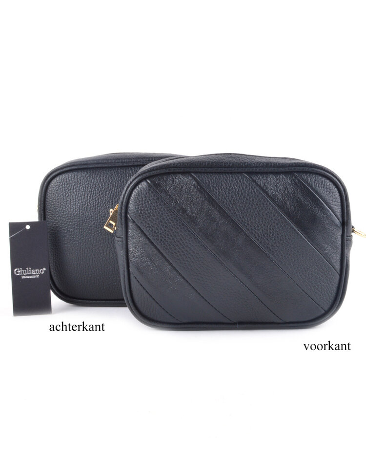 Lederen schoudertas metallic rainbow | 552878