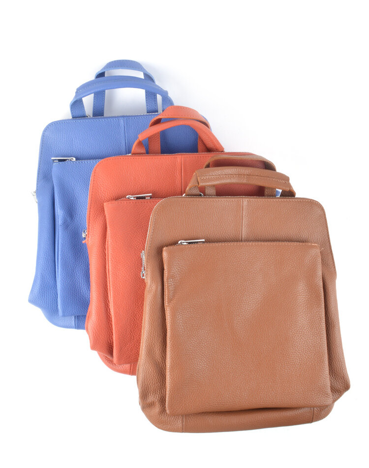 Leather shoulderbag backpack