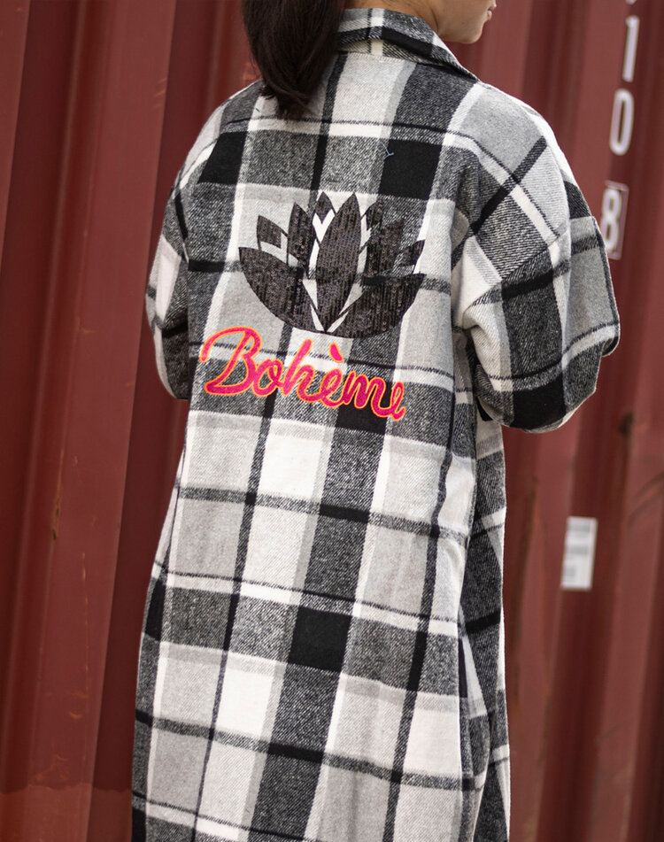 Long Checkered Shirt | Boheme | 62268