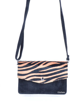 Suède lederen schoudertasje | Beltbag | Vacht | Print | 552626