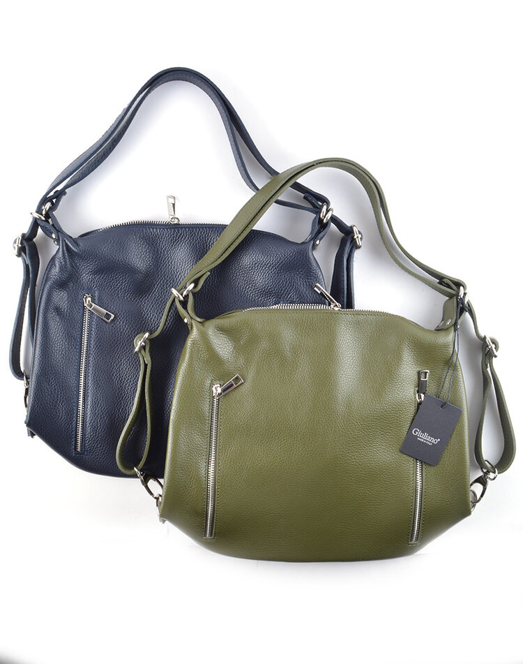 Leder-Rucksack/Schultertasche | 552922