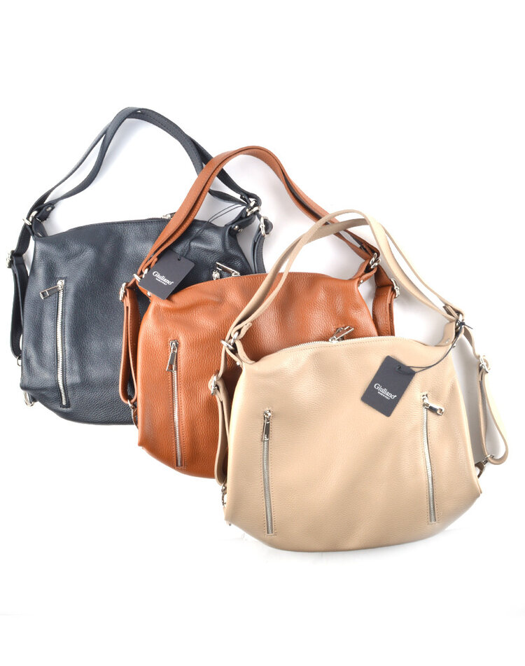 Leder-Rucksack/Schultertasche | 552922
