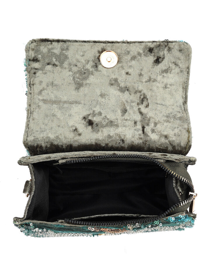 Kunstlederen pailletten handtas | A80139