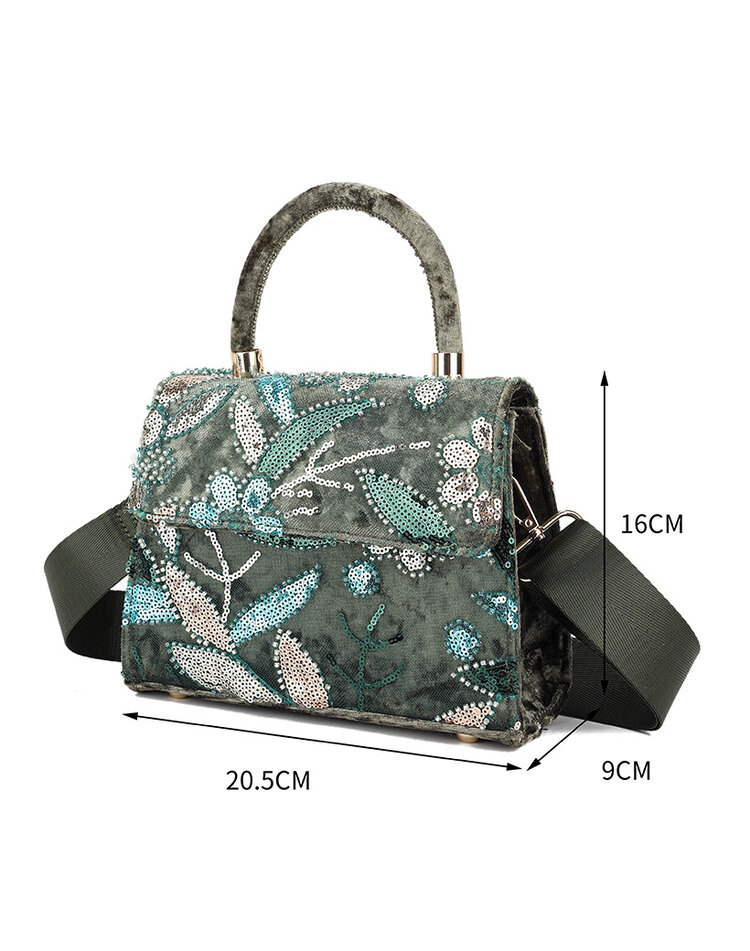 Artificial Leather sequin handbag | 80139