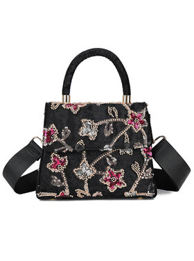 Kunstlederen pailletten handtas | A80139