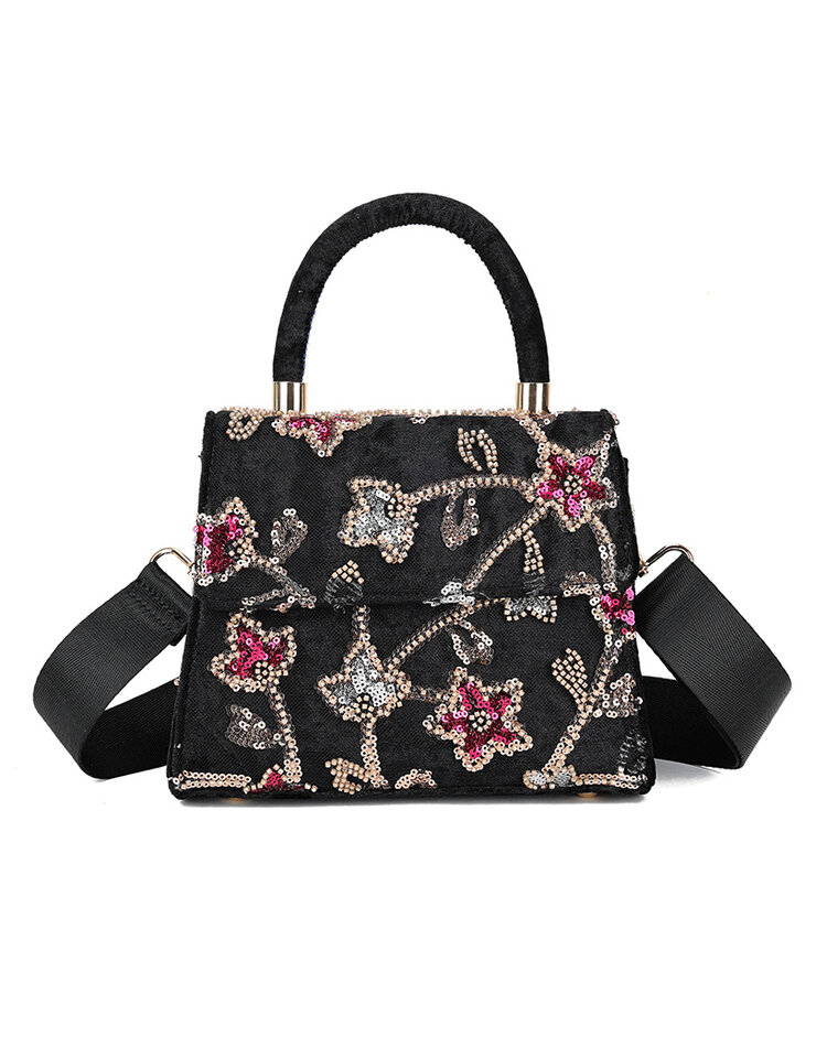 Artificial Leather sequin handbag | 80139