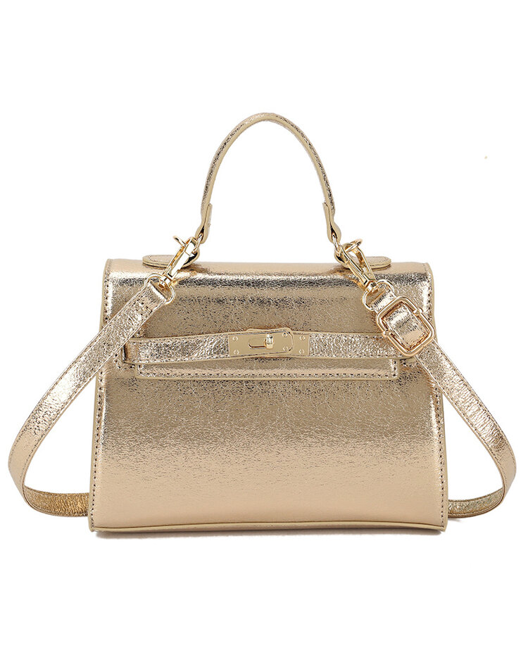 Kunstlederen metallic handtas | 88002