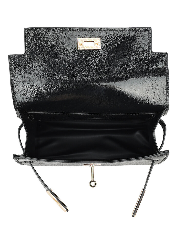 Artificial Leather metallic handbag | 88002