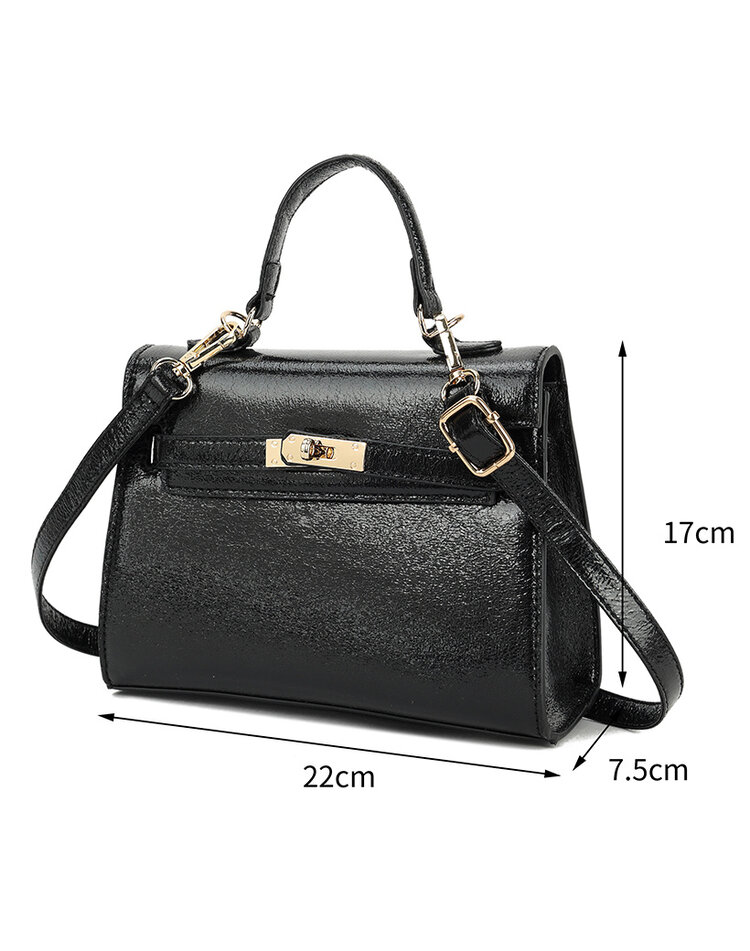 Kunstlederen metallic handtas | 88002