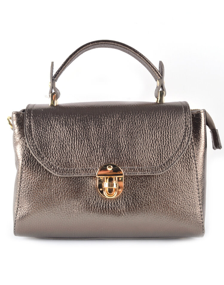 Leather metallic handbag | 5529260