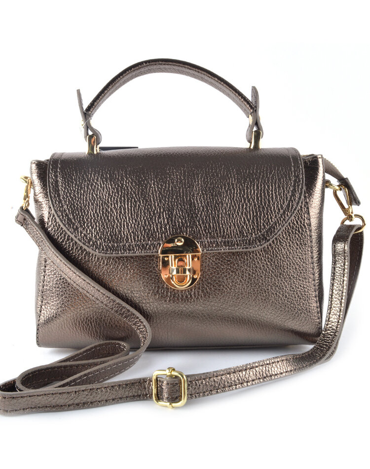 Leather metallic handbag | 5529260