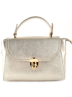 Leren metallic handtas | 5529260