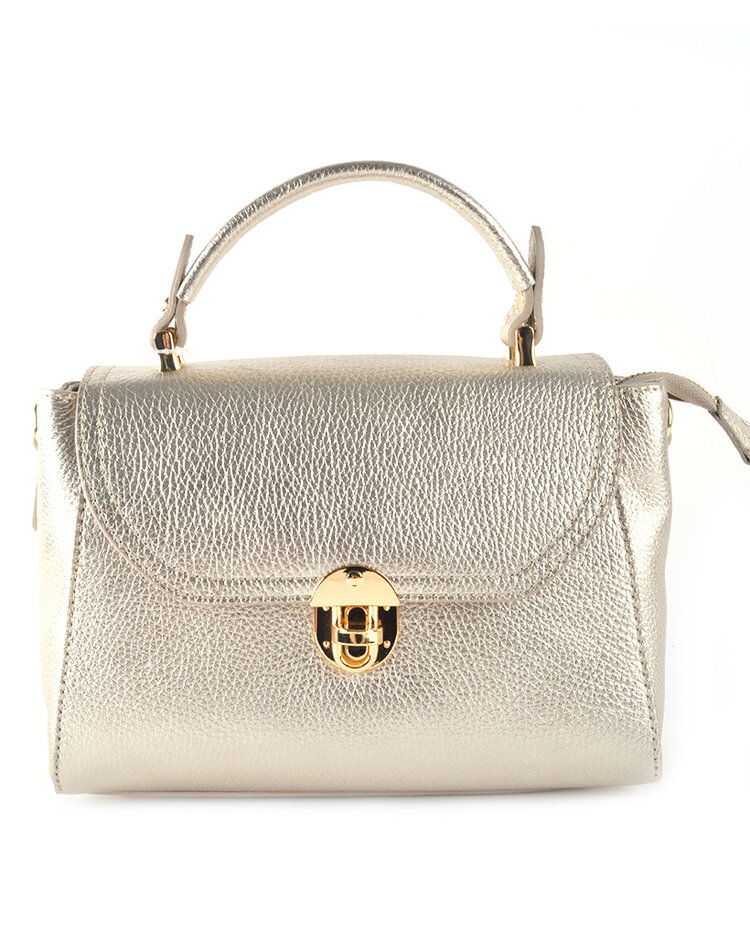 Leather metallic handbag | 5529260