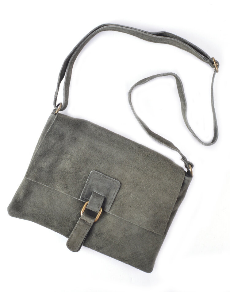 Kleine Wildleder-Schultertasche | 900051