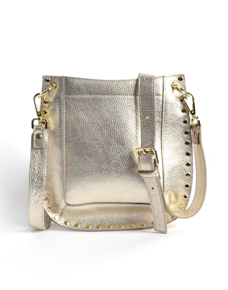 Leder-Schultertasche Metallic | 9001301