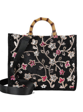 Kunstleder-Paillettenhandtasche | A 80138