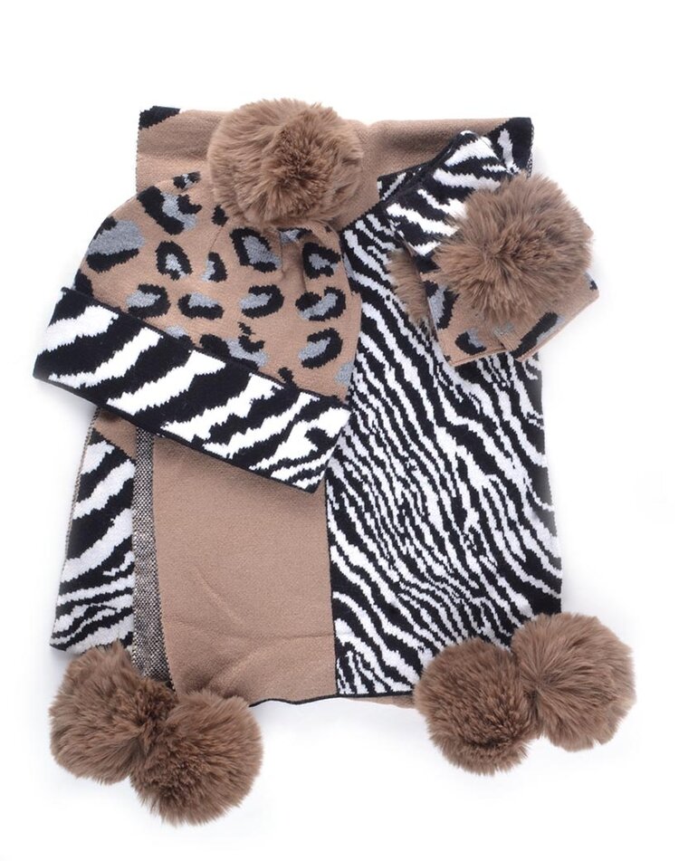 Giuliano Scarf + Cap + Gloves SET | 700047