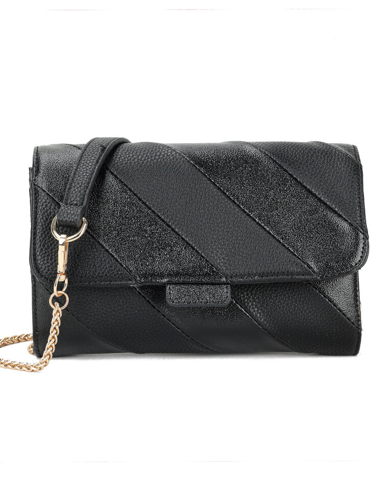 Kunstlederen rainbow clutch/schoudertas metallic | 70107