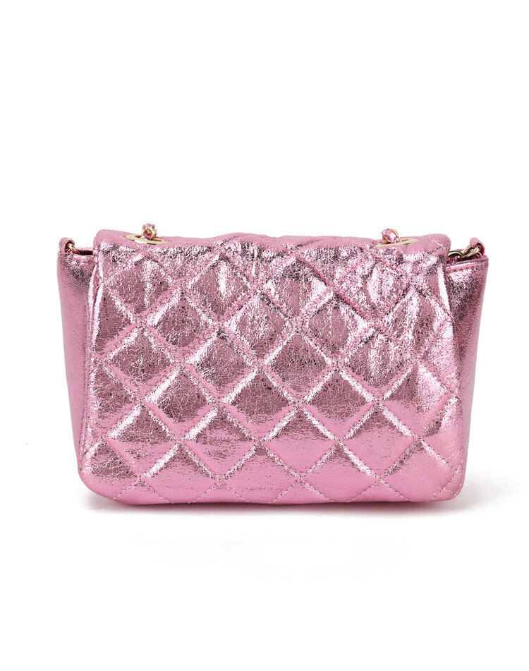 Kunstleder-Schultertasche Metallic | 70110