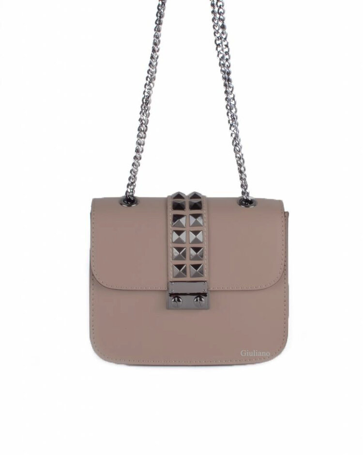 Leather shoulderbag | Studs