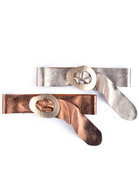 Leather belt | 400086 METALLIC