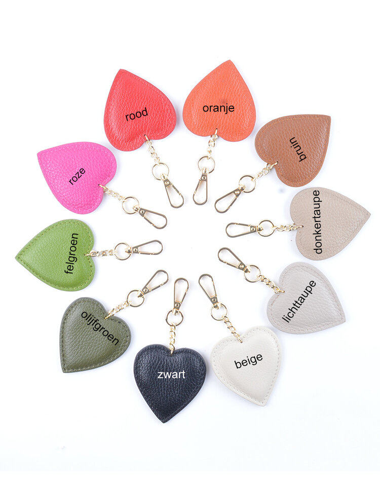 Keyring | Heart | Leather Gold XL | 2308