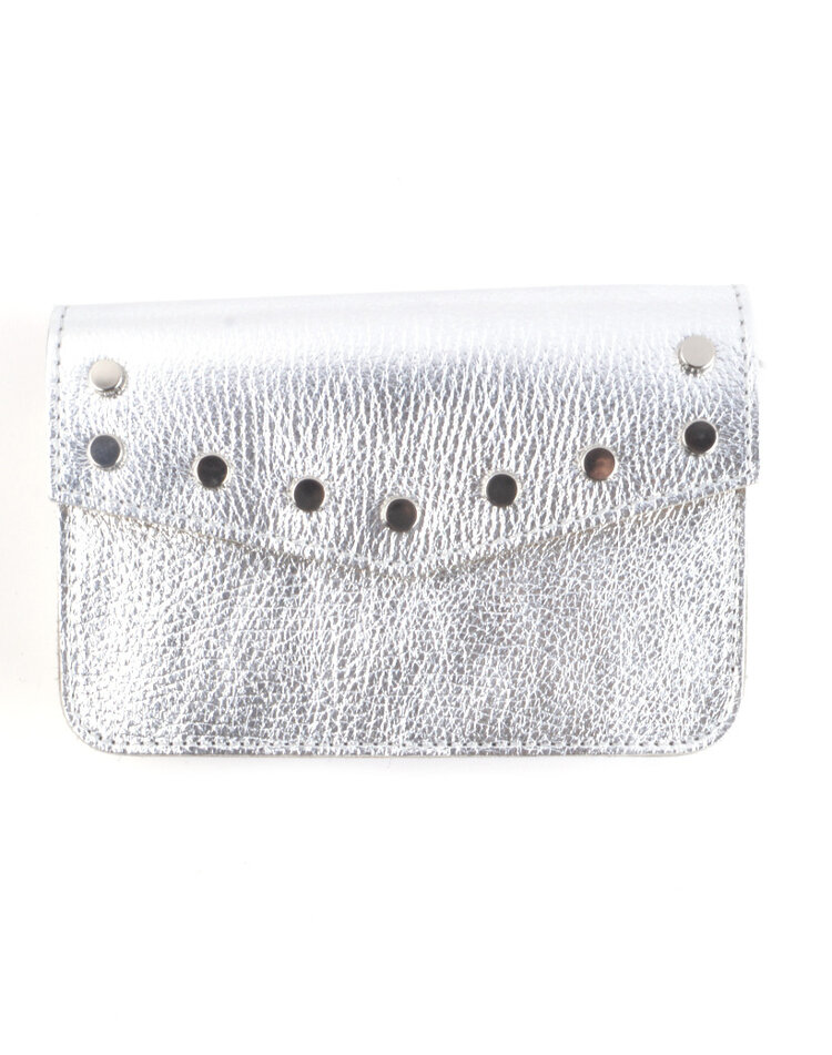 Leather shoulderbag | Beltbag metallic