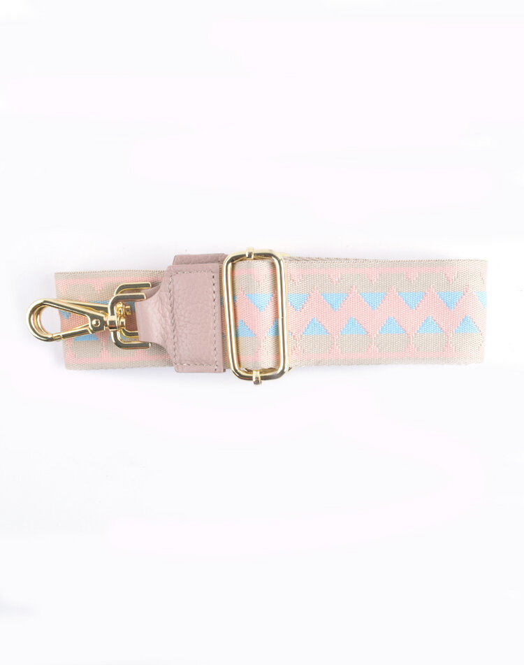Leather  shoulder strap zigzag