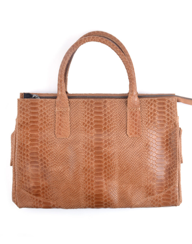 Lederen handtas | Kroko | 552883