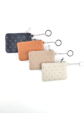 Leder-Etui - Geldbörse Nieten