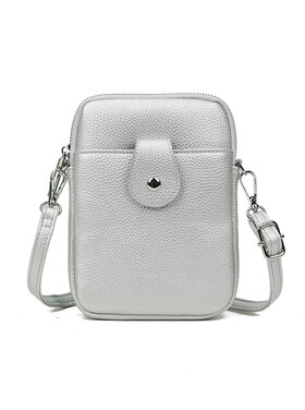 Kunstleder-Schultertasche Metallic | 30279