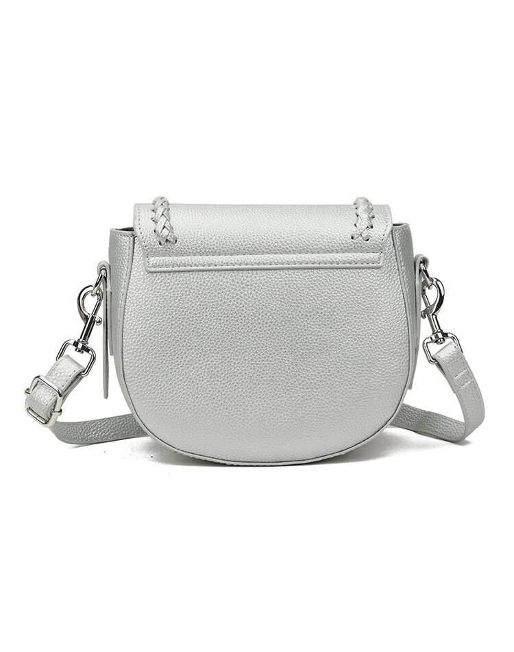 Kunstleder-Schultertasche Metallic | 30282