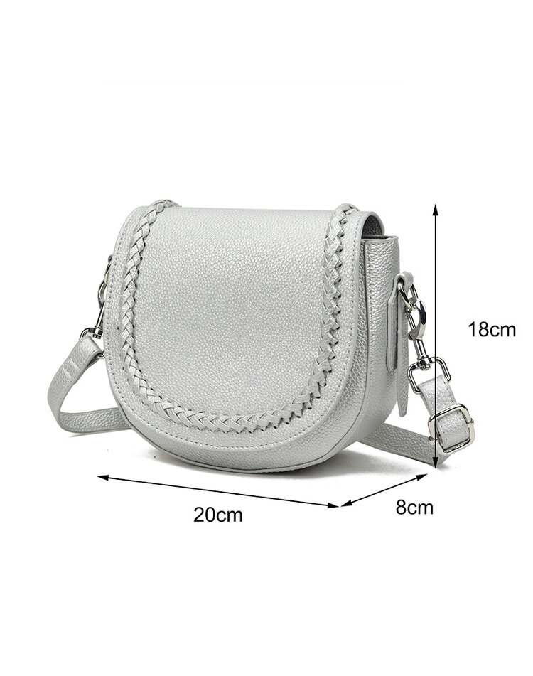 Kunstleder-Schultertasche Metallic | 30282