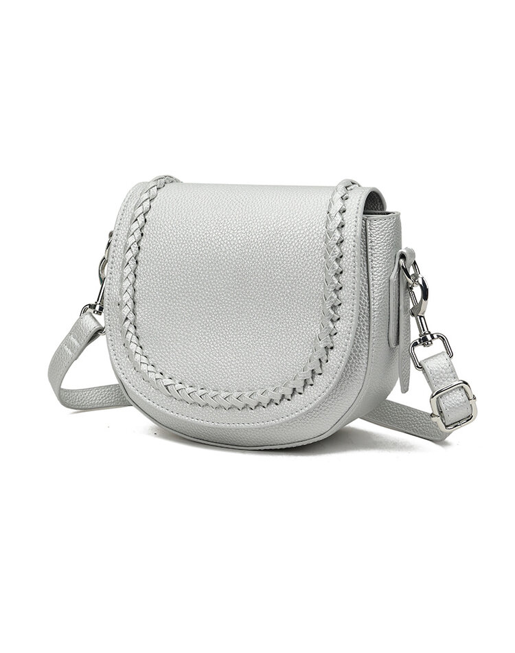 Kunstleder-Schultertasche Metallic | 30282