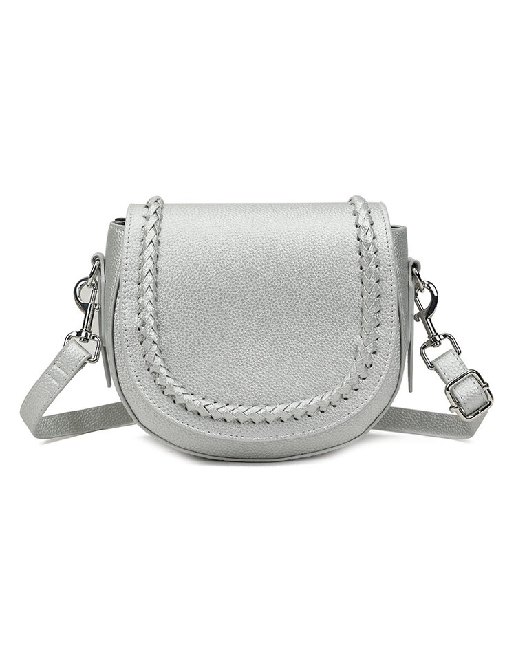 Kunstleder-Schultertasche Metallic | 30282