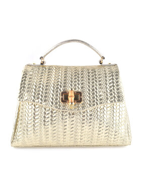 Lederen handtas metallic | 9001450