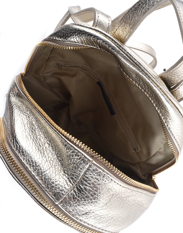 Leder-Rucksack Metallic | 5527720