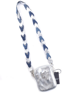 Schouderband gevlochten metallic Breed XL multikleuren | 5590902